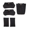 Black crutch accessories – 5-piece set: padding and pouch.