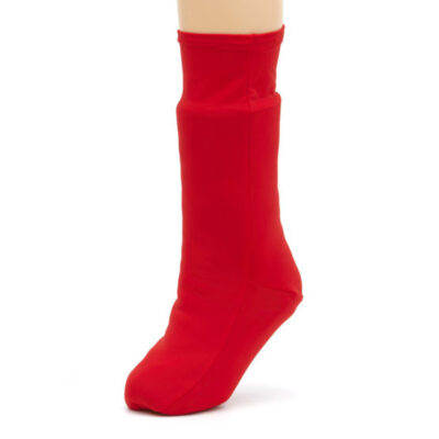 Stylish and comfortable red leg cast cover.